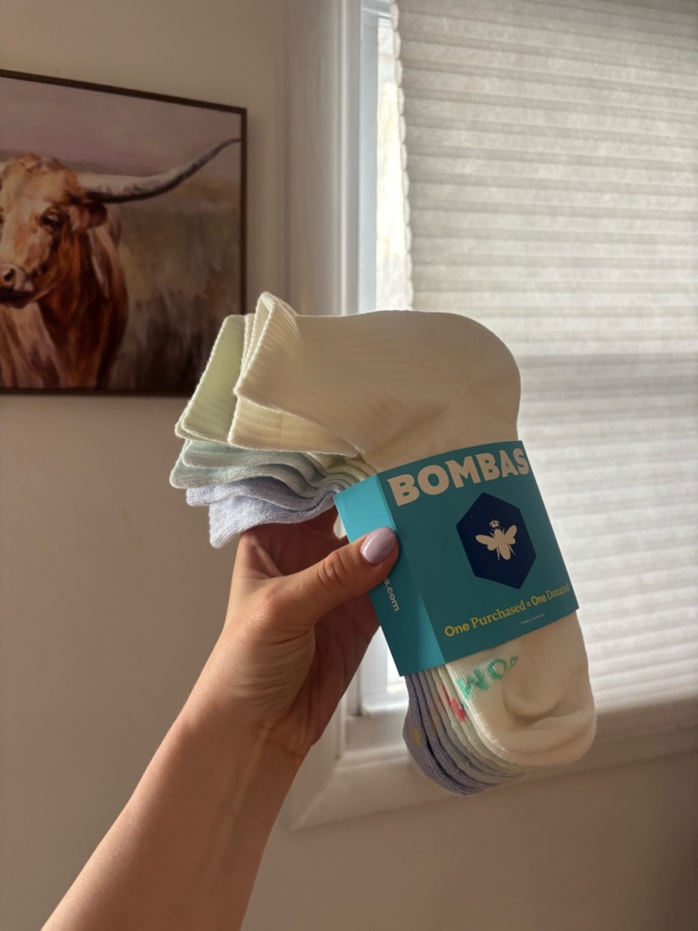 Bombas Women’s Quarter Sock 4-Pack – Cloud Mint Mix – Size M – NEW